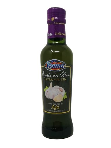 Imagen de ACEITE DE OLIVA ROMA EXTRA VIRGEN AROMA A AJO 250 ml 