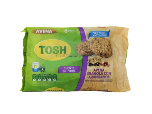 Imagen de GALLETA TOSH AVENA PASAS & ARANDANOS 6 UND 156 G