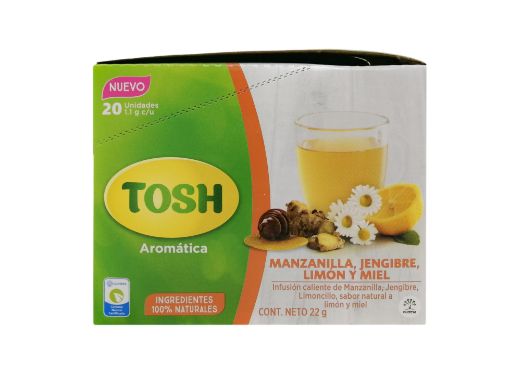 Imagen de TE TOSH MANZANILLA JENGIBRE LIMON & MIEL 20 UND 22 g 