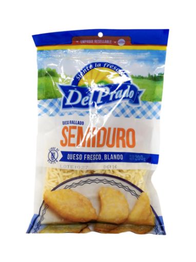 Imagen de QUESO DEL PRADO FRESCO SEMIDURO RALLADO 200 g 