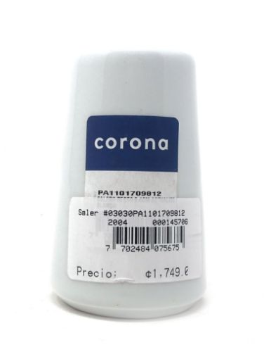 Imagen de SALERO REDONDO CORONA DE PORCELANA BLANCO 8X4.5CM  1,00 und 