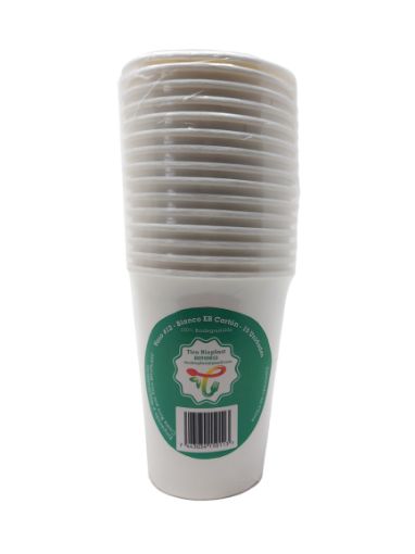 Imagen de VASO TICO BIOPLAST DESECHABLE BLANCO EB CARTON N12 15 und 