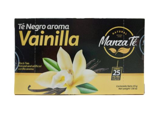 Imagen de TE NEGRO MANZA TE AROMA VAINILLA 25 UND 45 g 