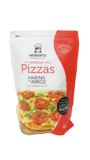 Imagen de PREMEZCLA HARIANA DE ARROZ PARA PIZZA SIN GLUTEN 500 g 