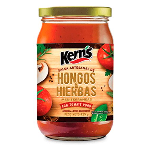 Imagen de SALSA DE TOMATE KERNS ARTESANAL HONGOS Y HIERBAS 425 G