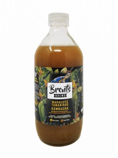 Imagen de BEBIDA KOMBUCHA BRENTS BREWS PROBIOTICO MARACUYA TAMARINDO 500 ml 