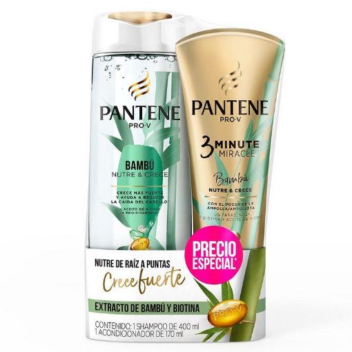 Imagen de OFERTA PANTENE - SHAMPOO BAMBÚ 400 ML + ACONDICIONADOR 3 MINUTE B 