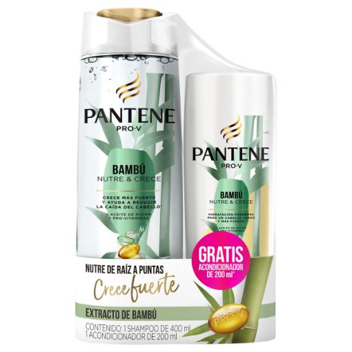 Imagen de OFERTA PANTENE 600 ML -SHAMPOO BAMBÚ 400 ML + ACONDICIONADOR BAMBU 200 ML 