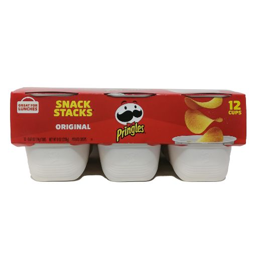 Imagen de PAPAS TOSTADAS PRINGLES SNACKS STACKS ORIGINAL 12 UND 228,00 g 