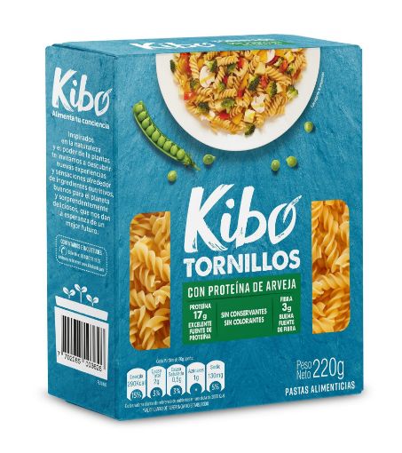 Imagen de PASTA  KIBO TORNILLO CON PROTEINA DE ARVEJA SIN GLÚTEN 220 g 