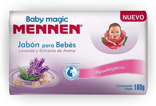 Imagen de JABON MENNEN BABY MAGIC HIPOALERGENICO AROMA A LAVANDA & AVENA 90 g 