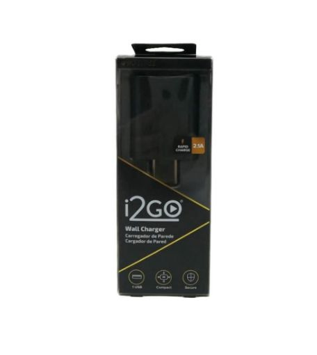 Imagen de CARGADOR I2GO DE PARED 2.1 A 10 W USB 1 UND 