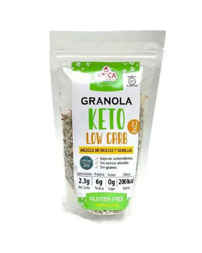 Imagen de GRANOLA KETO JINCA FOODS MEZCLA DE NUECES Y SEMILLAS SIN GLUTEN DOY PACK  250.00 g 