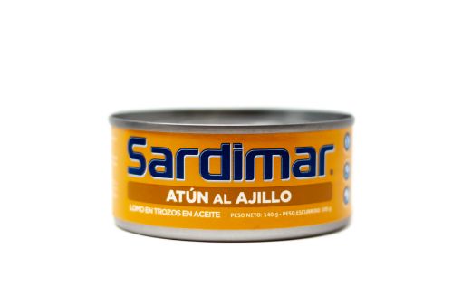 Imagen de ATÚN  SARDIMAR AL AJILLO LOMO EN TROZOS EN ACEITE 105 g 