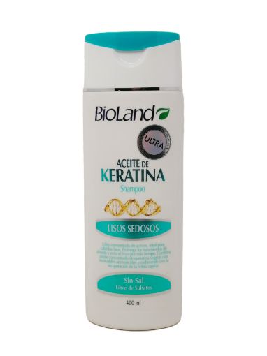 Imagen de SHAMPOO BIOLAND ACEITE DE KERATINA LISOS SEDOSOS 400 ml 