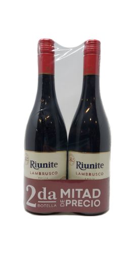 Imagen de OFERTA VINO RIUNITE LAMBRUSCO 2 PACK 750 ML 