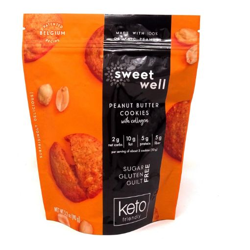 Imagen de GALLETAS SWEETWELL KETO MANTEQUILLA DE MANI GLUTEN FREE 90 G