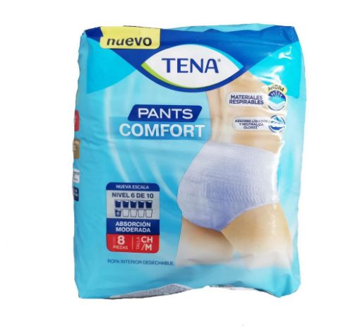 Imagen de ROPA INTERIOR TENA PANTS COMFORT DESECHABLE TALLA CH/M 8,00 und 