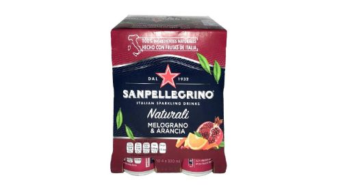 Imagen de BEBIDA SAN PELLEGRINO GRANADA & NARANJA LATA 4 UND 1320 ml 