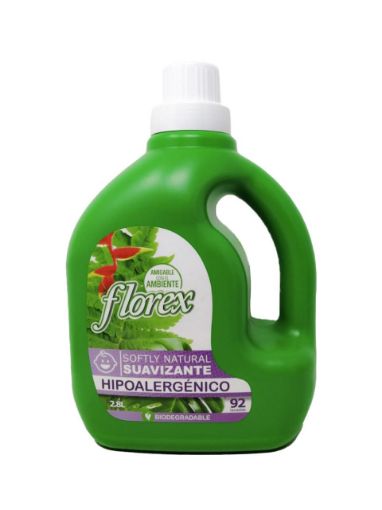 Imagen de SUAVIZANTE FLOREX HIPOALERGÉNICO BIODEGRADABLE PARA ROPA 2800 ml 