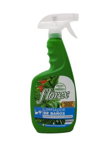 Imagen de LIMPIADOR FLOREX PARA BAÑOS SUSTITUTO DE CLORO 500 ml 