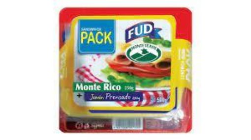 Imagen de SANDWICH PACK FUD 500 G-QUESO MONTERICO 250 G + JAMÓN PRENSADO 250 G 