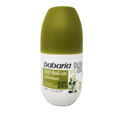 Imagen de DESODORANTE BABARIA VEGANO CON ACEITE DE OLIVA PARA MUJER EN ROLL-ON 50.00 ML