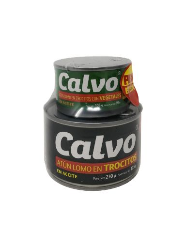 Imagen de OFERTA CALVO 255 G-ATÚN VEGETALES TROCITOS 80 G+ATÚN TROCITOS 1 