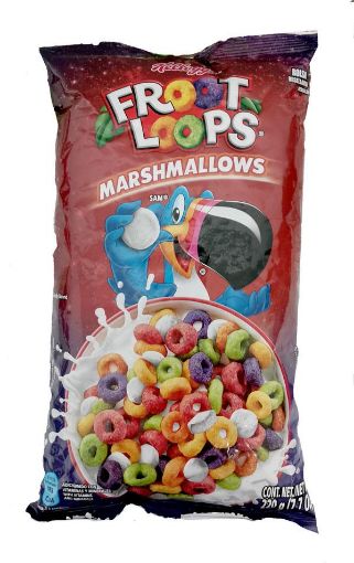 Imagen de CEREAL KELLOGGS FROOTS LOOPS MARSHMALLOWS BOLSA 220 G 