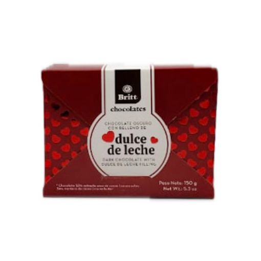 Imagen de CHOCOLATE BRITT SAN VALENTÍN CORAZONES RELLENOS DULCE LECHE 150,00 g 