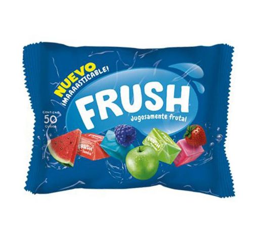 Imagen de CARAMELO SUPER FRUSH MASTICABLE SABOR FRUTAL 50 UND 375 g 