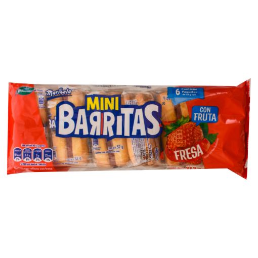 Imagen de GALLETA MARINELA MINI BARRITAS FRESA 5 UND 260 g 