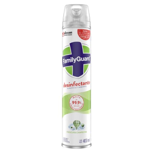 Imagen de DESINFECTANTE FAMILYGUARD FRESCURA CAMPESTRE EN AEROSOL 400 ml 