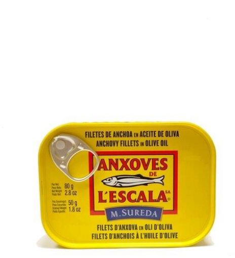 Imagen de FILETES L ESCALA DE ANCHOAS EN ACEITE DE OLIVA 80 g 