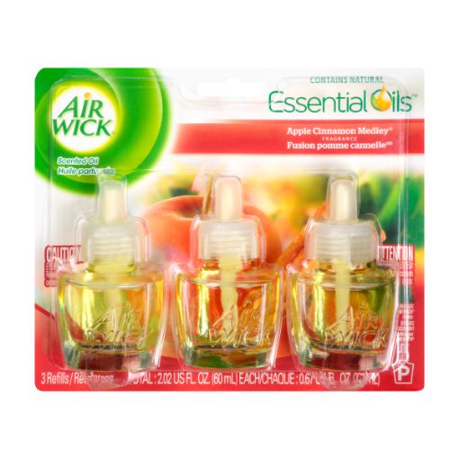 Imagen de REPUESTO AROMATIZANTE AIR WICK MANZANA CANELA 3 UND 100 ML