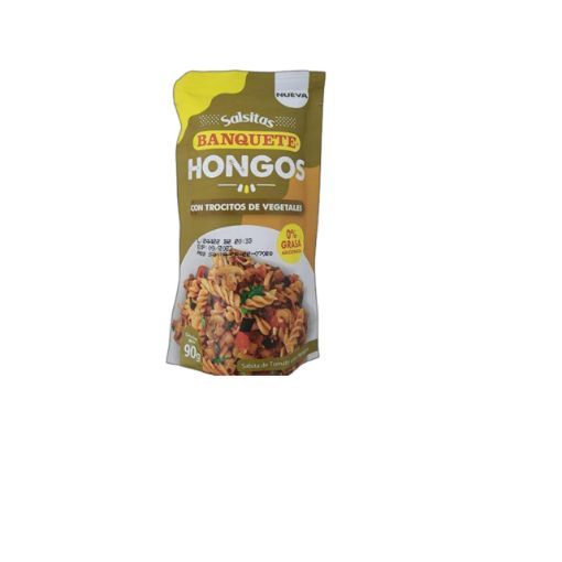 Imagen de SALSA BANQUETE DE TOMATE CON HONGOS DOYPACK 90 g 