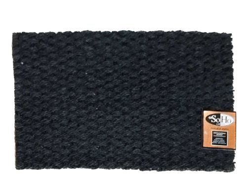 Imagen de ALFOMBRA SOHO CARPETS ENTRADA DE FIBRA DE COCO NEGRO 40X60 CM #RUB-BLK-40X60 1.00 UND