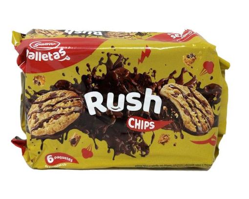 Imagen de GALLETA GALLITO RUSH CHIPS 6 UND 258 g 