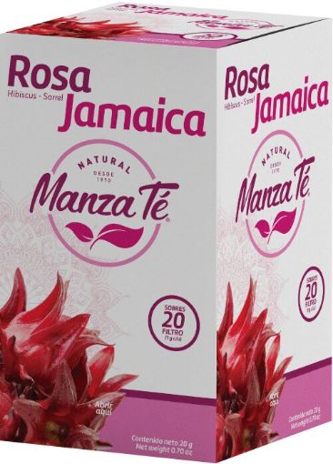 Imagen de TÉ DE ROSA DE JAMAICA MANZA TÉ 20 UND 20 G