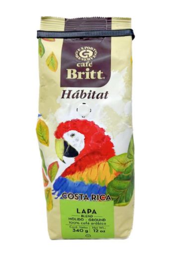 Imagen de CAFÉ BRITT HÁBITAT COSTA RICA LAPA ROJA MOLIDO 340 g 