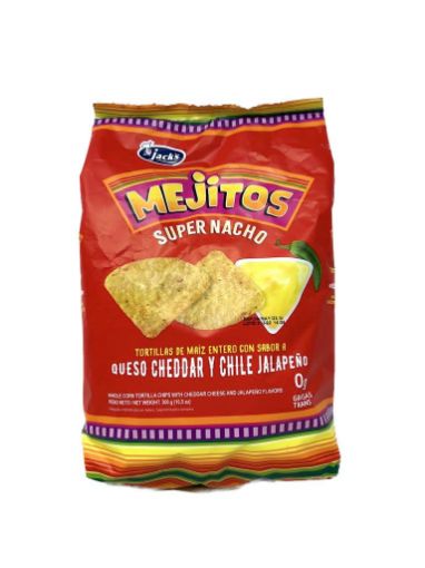 Imagen de TORTILLAS JACK'S MEJITOS SUPER NACHO QUESO CHEEDAR & JALAPEÑO 300.00 G