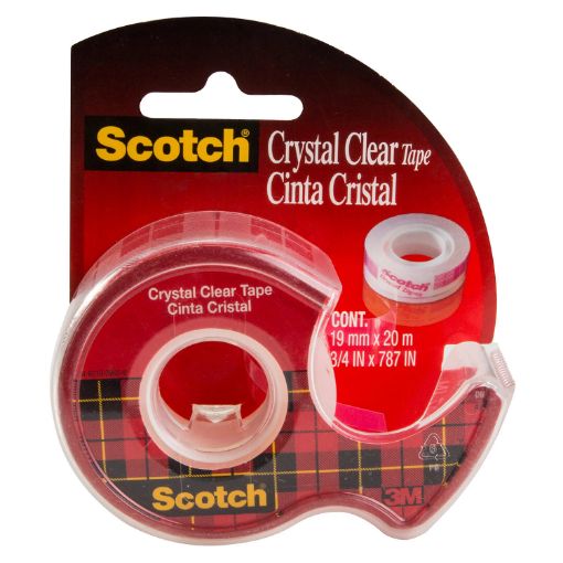 Imagen de CINTA SCOTCH CRISTAL CON DISPENSADOR  1 und 