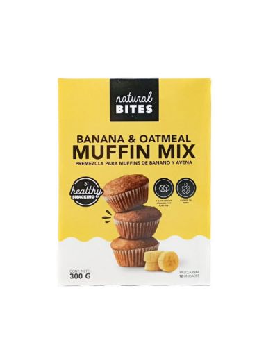 Imagen de PREMEZCLA NATURAL BITES PARA MUFFIN DE BANANO & AVENA 300,00 g 