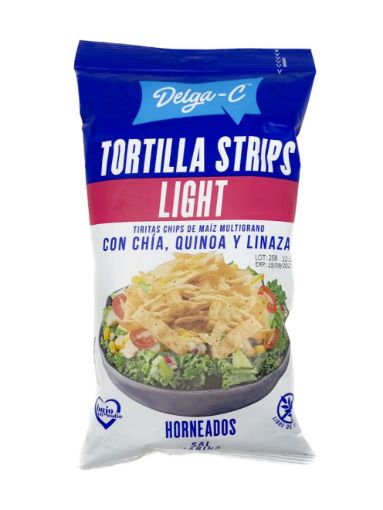 Imagen de TORTILLAS DELGA-C STRIPS CON CHÍA QUINOA & LINAZA 125,00 g 