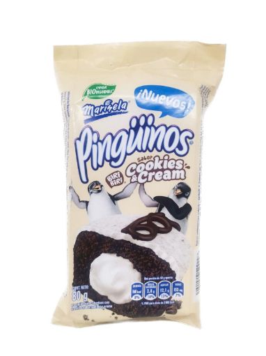 Imagen de PASTELITOS MARINELA PINGÜINOS COOKIES & CREAM 80,00 g 