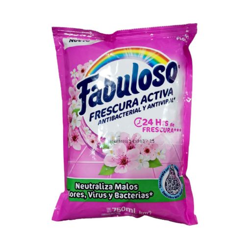 Imagen de DESINFECTANTE FABULOSO FRESCURA ACTIVA SENSACIÓN FLORAL  750 ML