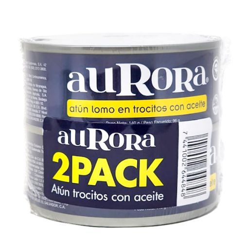 Imagen de OFERTA AURORA 192 G - 2 UND ATÚN TROCITOS EN ACEITE 96 G 