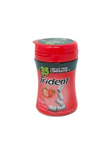 Imagen de GOMA DE MASCAR TRIDENT FRESA FRASCO 35 UND 45.5 G