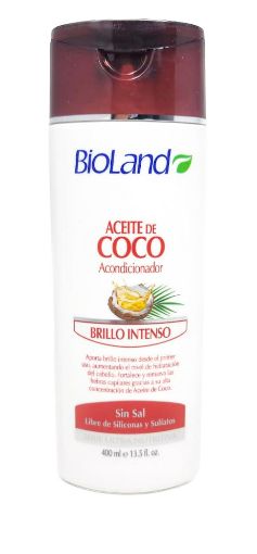 Imagen de ACONDICIONADOR BIOLAND ACEITE DE COCO BRILLO INTENSO 400 ML