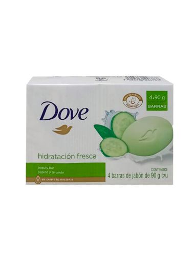 Imagen de JABÓN DE TOCADOR DOVE HIDRATACIÓN FRESCA 4 UND 360 G